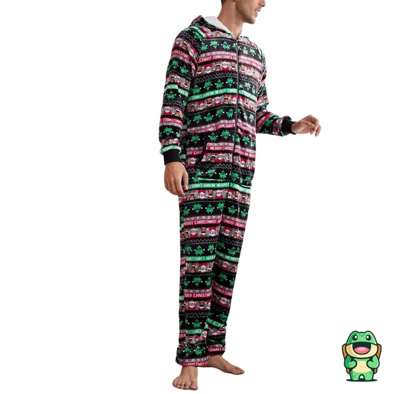 Pyjama Homme Hiver 2 Pièces En Coton – Chaud, Confortable Et Stylé Pour Des Nuits Douillettes Et Des Journées Cocooning